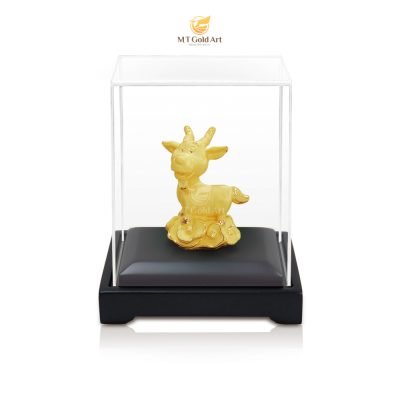 Tượng con dê dát vàng 24k