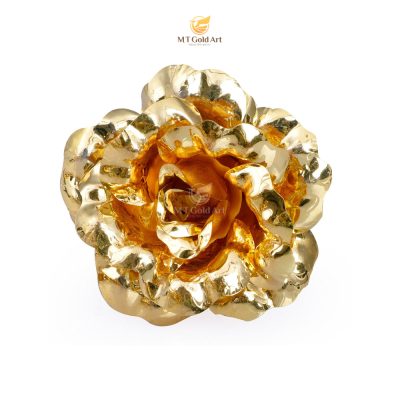 Cài áo hoa hồng dát vàng cỡ S(A)