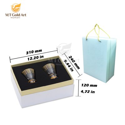 Ly Rượu Pha Lê Khảm Vàng (W02)
