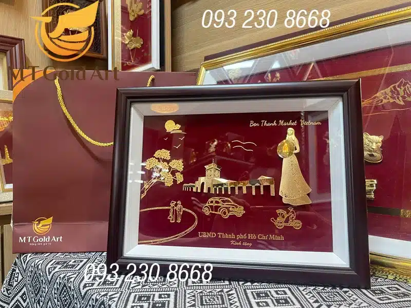 Tranh chợ bên thành - quà tặng đối tác cảu UBND Thành phố HCM Tranh chợ bên thành - quà tặng đối tác cảu UBND Thành phố HCM
