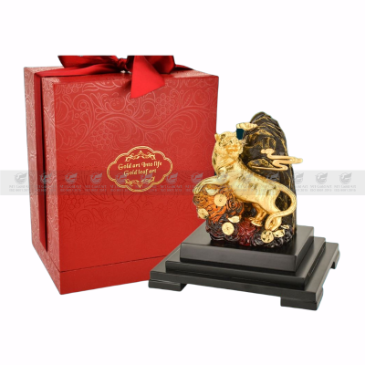 Tượng hổ dát vàng 24k _ MT GOLD ART